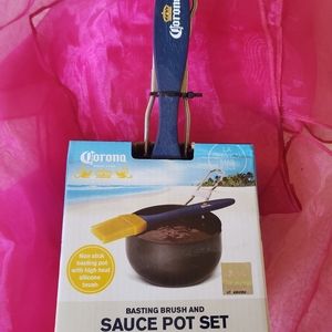 Corona Beer Basting Brush & Sauce Pan Brand New, Never Used